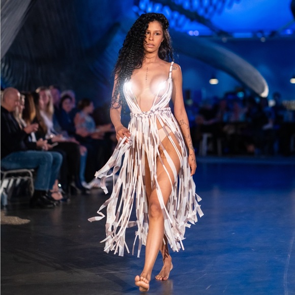 Handmade Macramé Rope Dress Original GoodVibeGoda Design - Picture 1 of 6